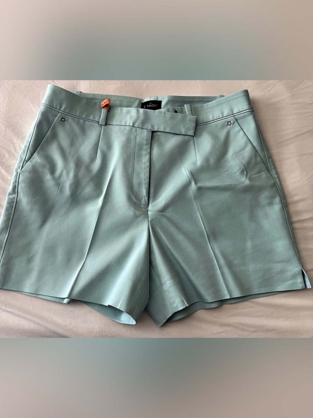 White House Black Market The 5" Short High Waist Teal Size 12